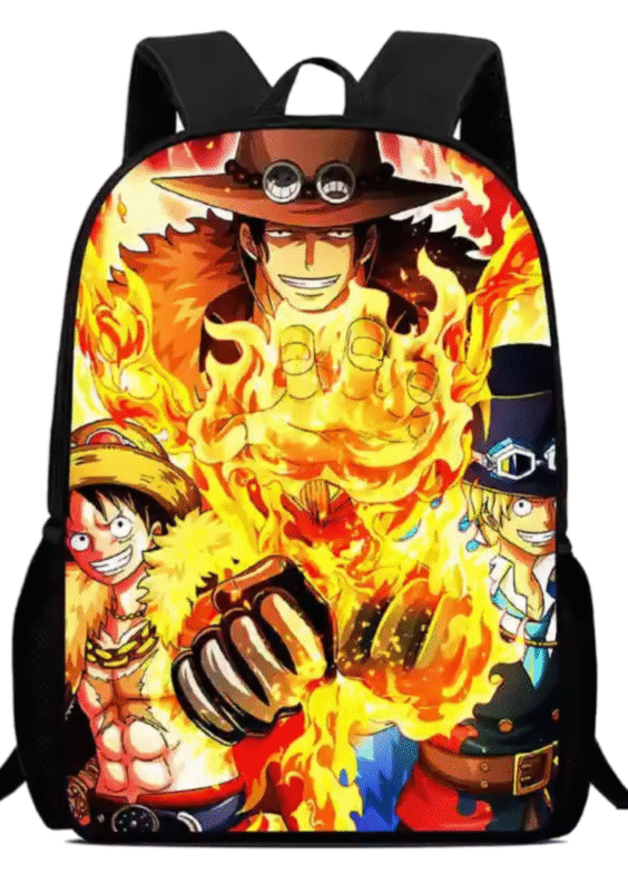 Anime One Piece Portgas D. Ace With Friends Backpack