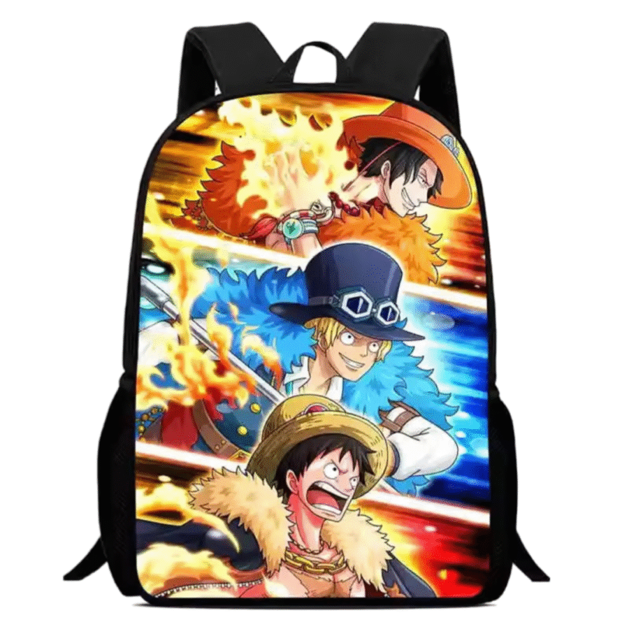 Anime One Piece Luffy And Ace With Sabo Backpack Anime One Piece Luffy And Ace With Sabo Backpack