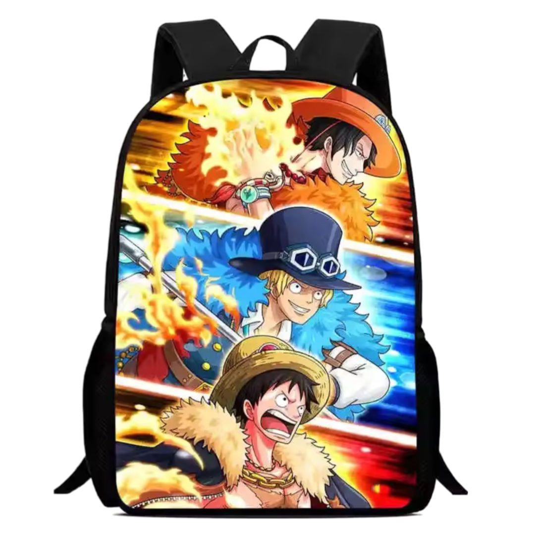 Anime One Piece Luffy And Ace With Sabo Backpack Anime One Piece Luffy And Ace With Sabo Backpack