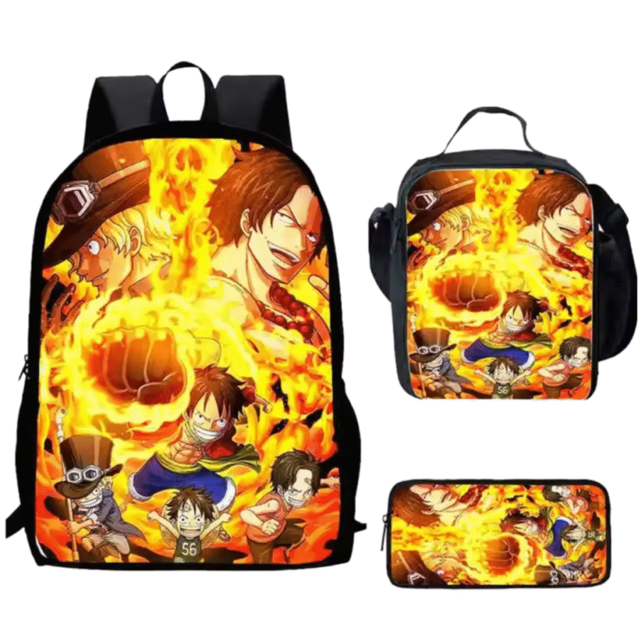 3Pcs/set Anime One Piece Portgas D. Ace And Friends Backpack 3Pcs/set Anime One Piece Portgas D. Ace And Friends Backpack