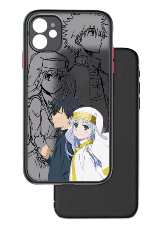 Anime A Certain Magical Index Kamijou Touma And Index Apple iPhone Case