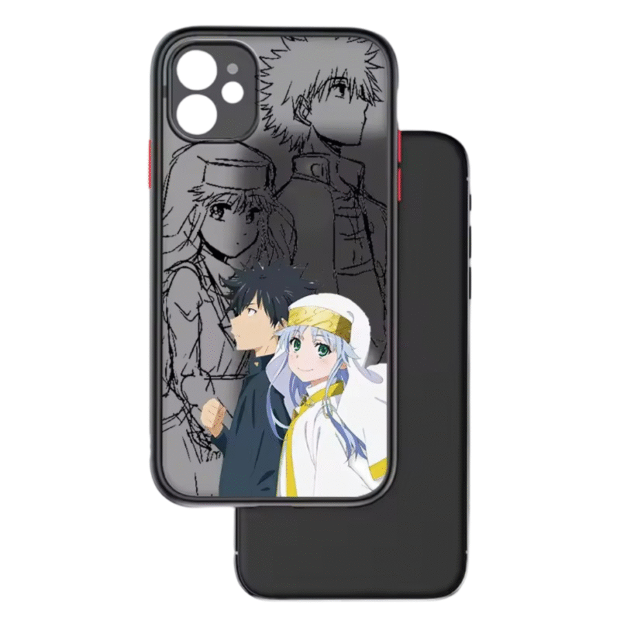 Anime A Certain Magical Index Kamijou Touma And Index Apple iPhone Case Anime A Certain Magical Index Kamijou Touma And Index Apple iPhone Case