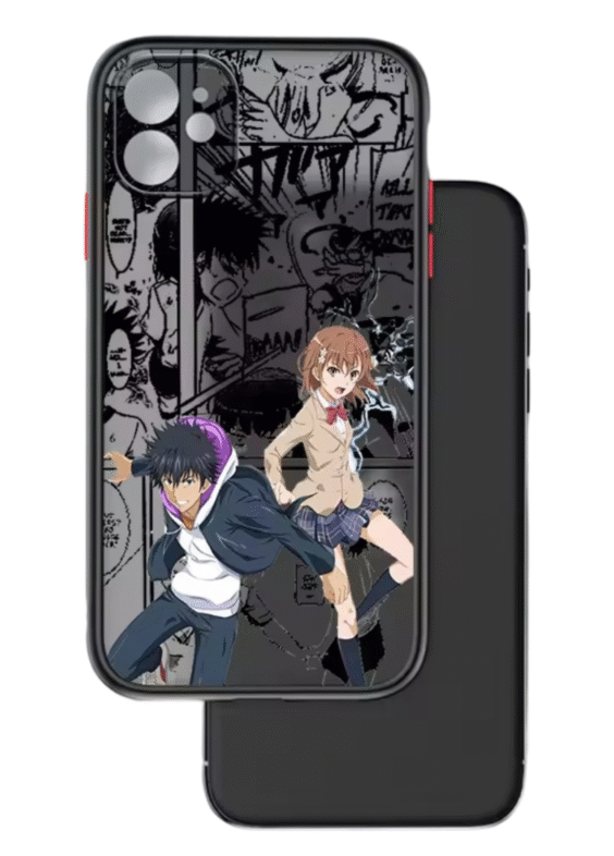 Anime A Certain Magical Index Kamijou Touma And Mikoto Misaka Apple iPhone Case