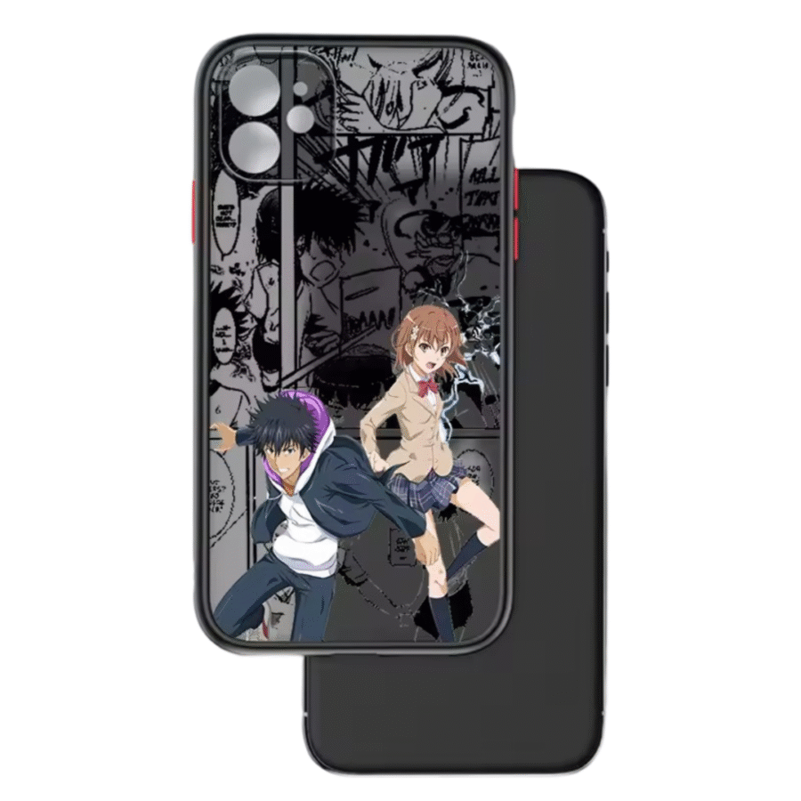 Anime A Certain Magical Index Kamijou Touma And Mikoto Misaka Apple iPhone Case Anime A Certain Magical Index Kamijou Touma And Mikoto Misaka Apple iPhone Case