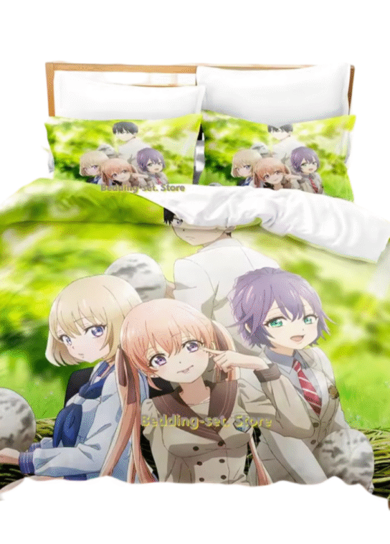 Anime A Couple Of Cuckoos Character Polyester Bedding Set