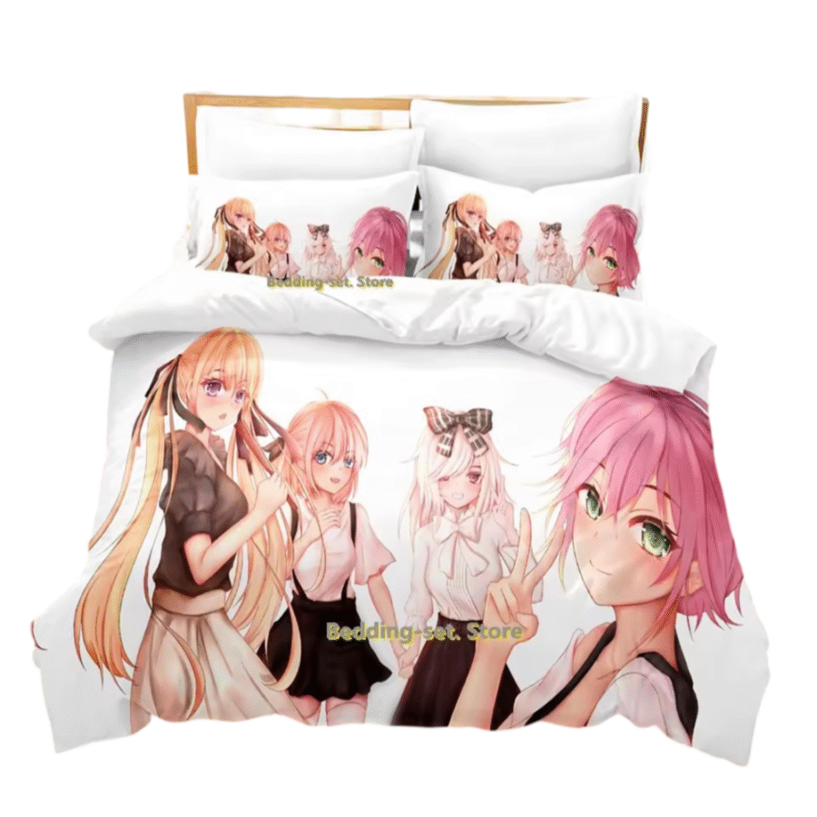 Anime Character A Couple Of Cuckoos 3D Print Bedding Set Anime Character A Couple Of Cuckoos 3D Print Bedding Set