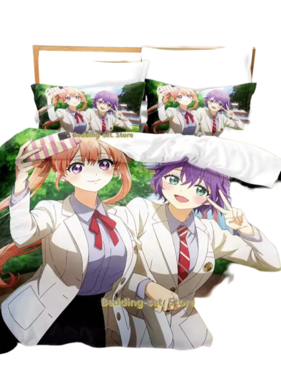 Anime Hiro Segawa And Erika Amano Bedding Set