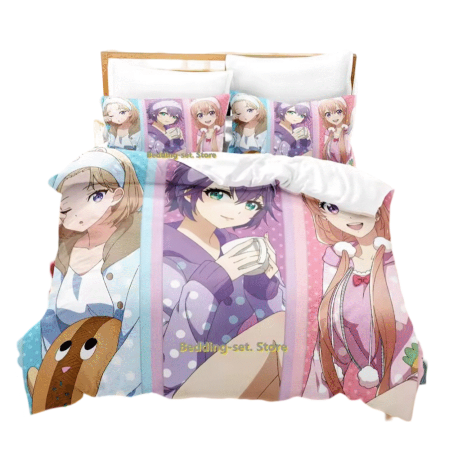 Anime A Couple Of Cuckoos 3D Print Bedding Set Anime A Couple Of Cuckoos 3D Print Bedding Set
