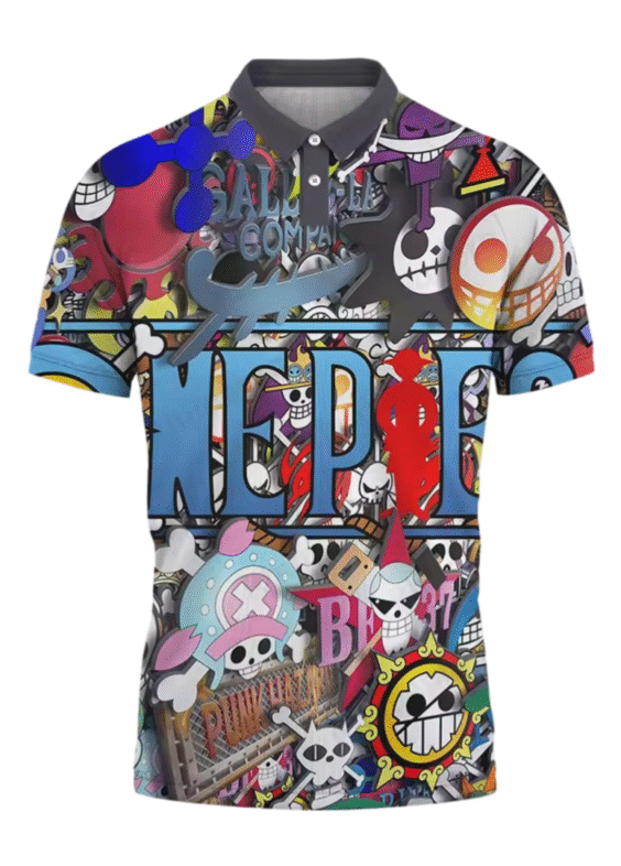 Anime One Piece Symbol Printed T-Shirt