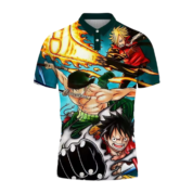 Anime One Piece Luffy And Zoro With Sanji T-Shirt