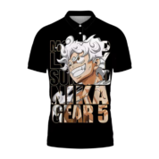 One Piece Luffy Gear 5 Black Anime T-Shirt
