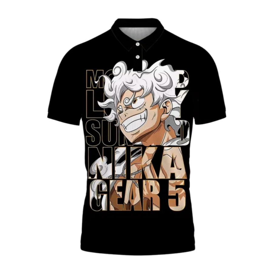 One Piece Luffy Gear 5 Black Anime T-Shirt One Piece Luffy Gear 5 Black Anime T-Shirt