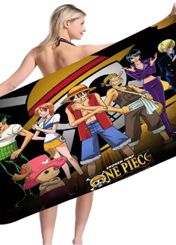 Anime One Piece Straw Hat Crew Bath Towel