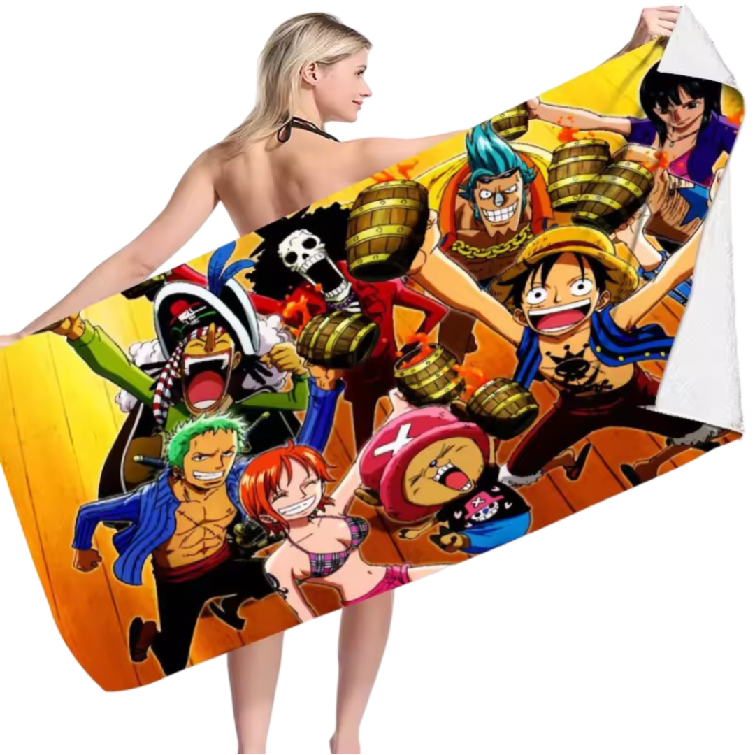 Anime One Piece Straw Hat Pirates Bath Towel Anime One Piece Straw Hat Pirates Bath Towel