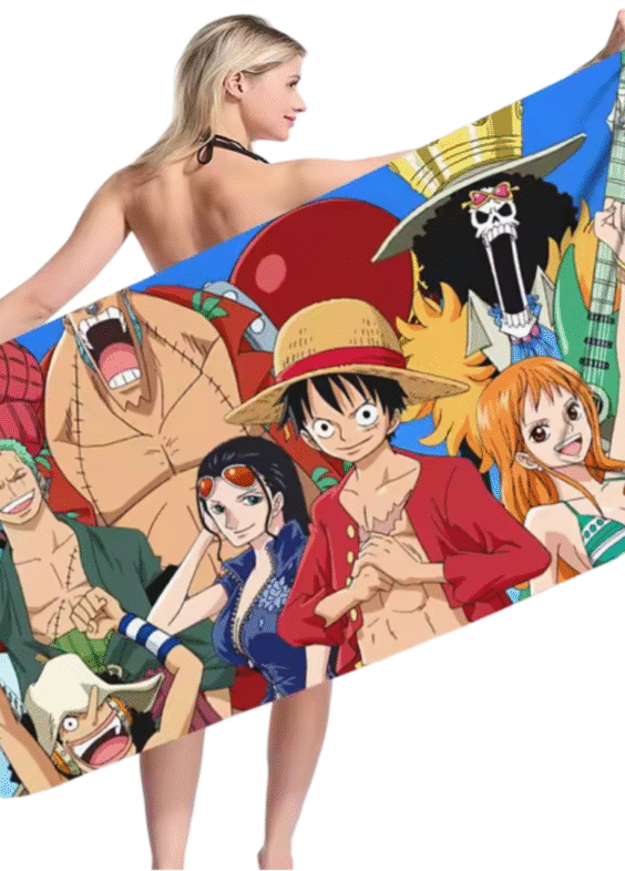 Anime One Piece Character Beach Bath Towel