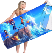 Anime One Piece Ace And Luffy With Sabo Bath Towel