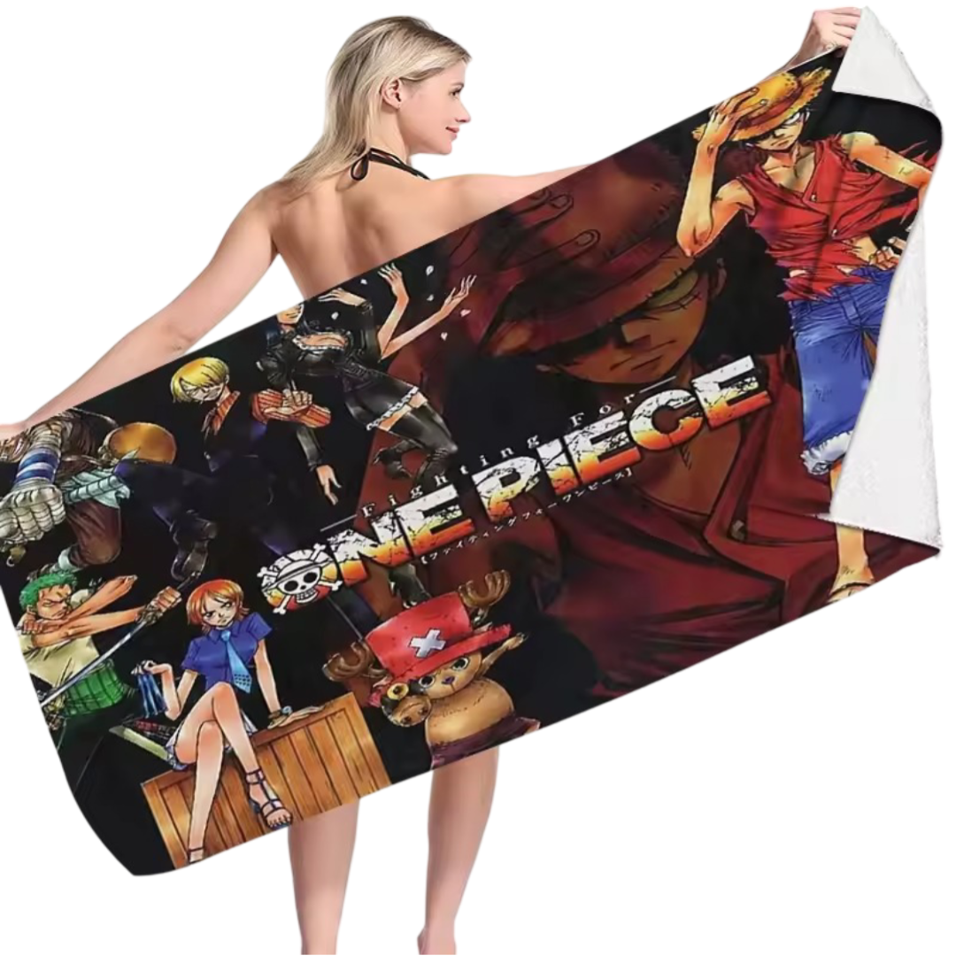 One Piece Character Anime Bath Towel One Piece Character Anime Bath Towel