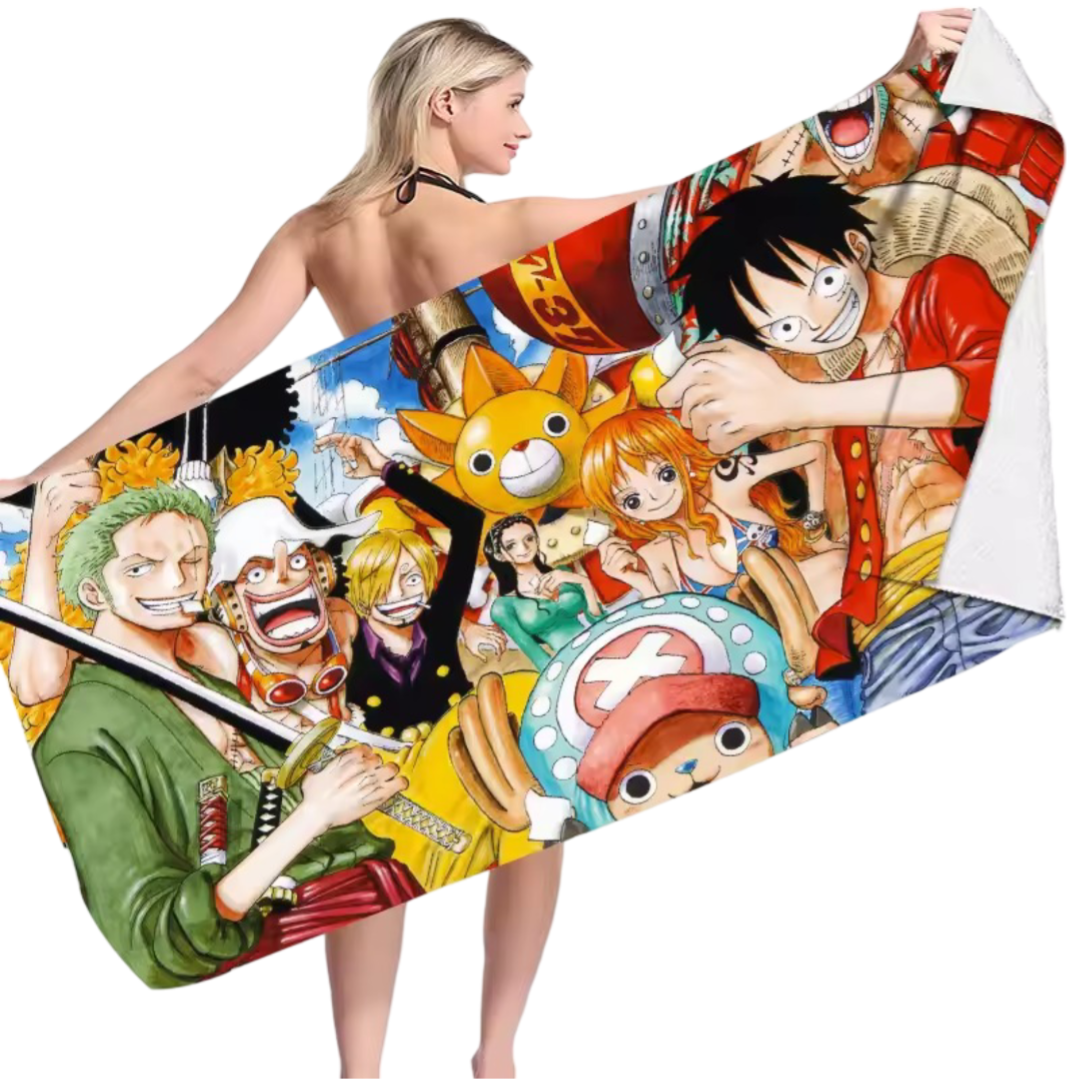 Anime One Piece Straw Hat Pirates Beach Bath Towel Anime One Piece Straw Hat Pirates Beach Bath Towel