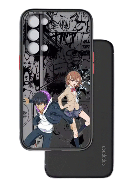 A Certain Magical Index Anime Misaka And Touma Frosted Translucent Phone Case For OPPO