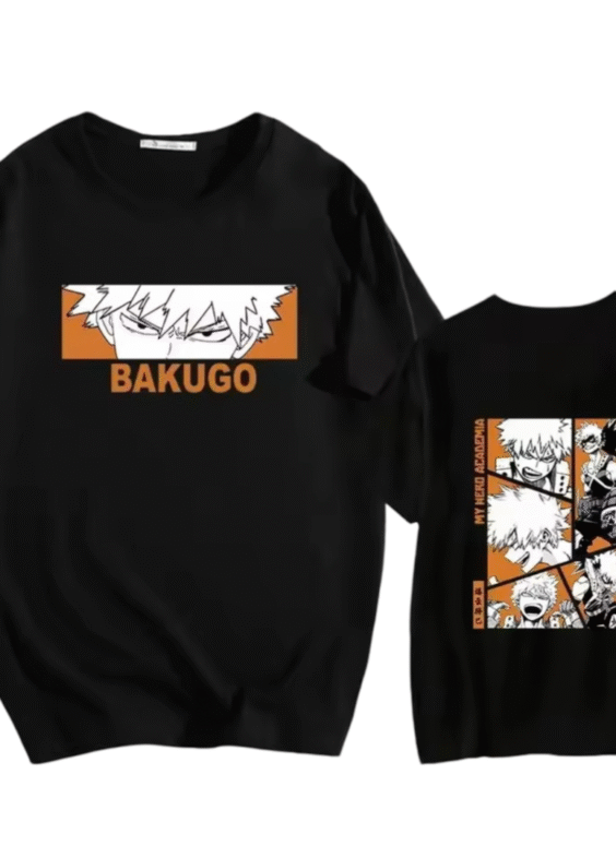 Anime My Hero Academia Katsuki Bakugo Casual T-Shirt
