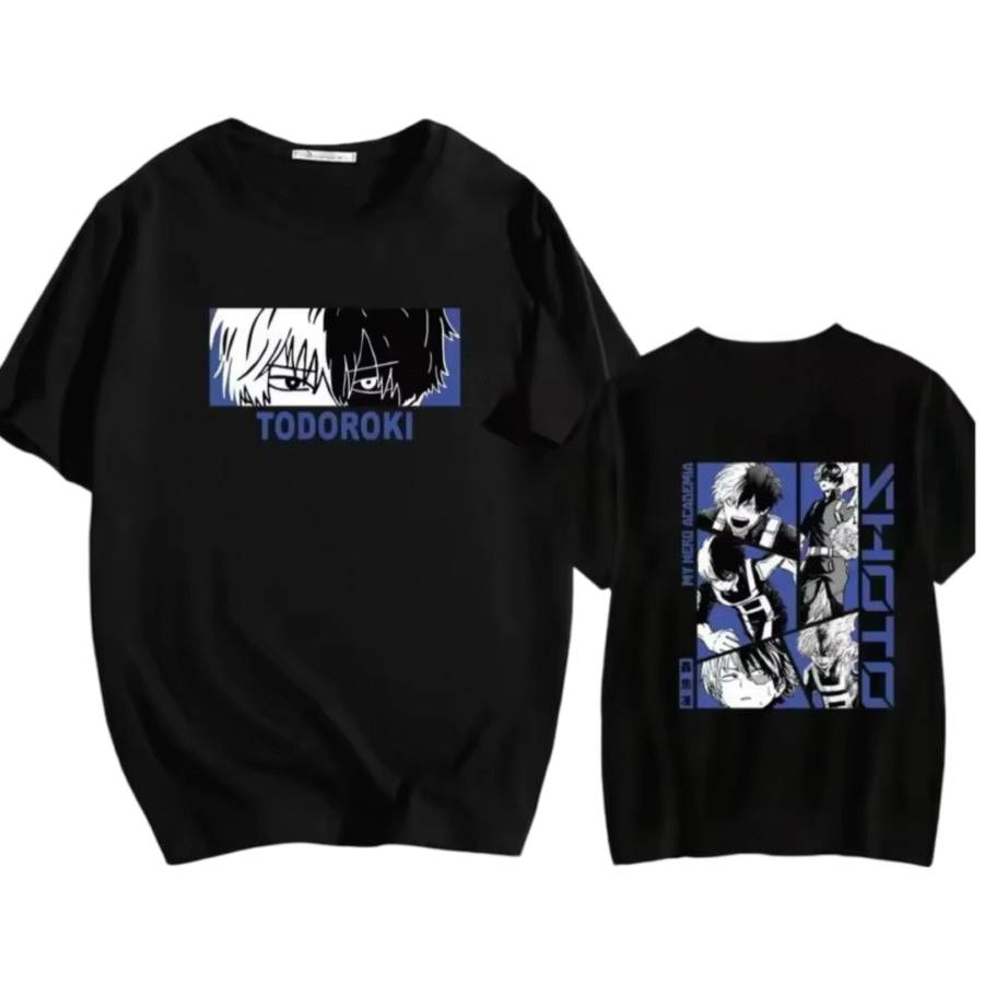 Anime My Hero Academia Shoto Todoroki Casual T-Shirt Anime My Hero Academia Shoto Todoroki Casual T-Shirt