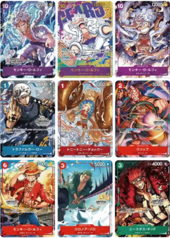 9Pcs/set OPCG One Piece Anime Collection Cards