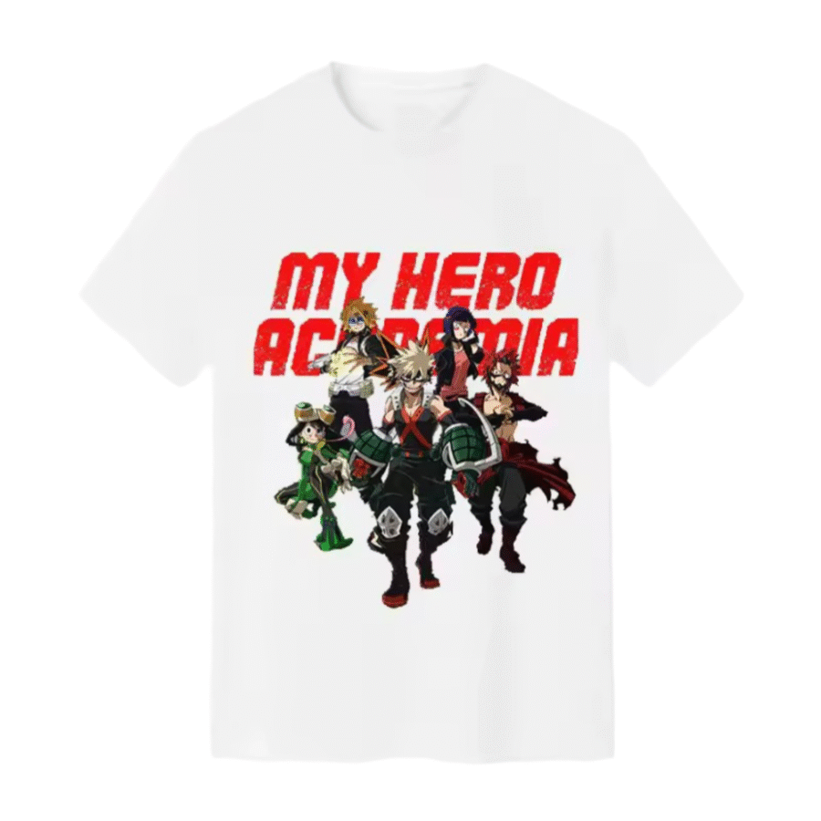 My Hero Academy Anime Characters Printed Short Sleeve T-Shirt My Hero Academy Anime Characters Printed Short Sleeve T-Shirt