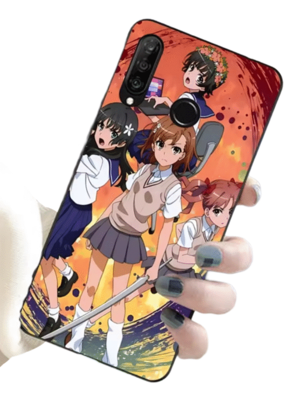 Anime A Certain Magical Index Mikoto Misaka With Friends Phone Case For Huawei Honor