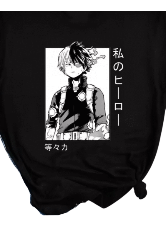 My Hero Academia Anime Shoto Todoroki Polyester T-Shirt