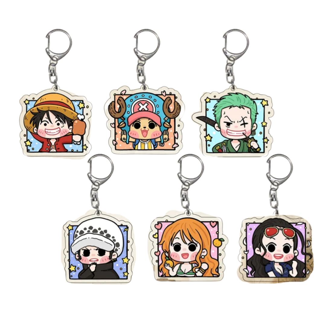 9Pcs/set Anime One Piece Keychain Pendant 9Pcs/set Anime One Piece Keychain Pendant