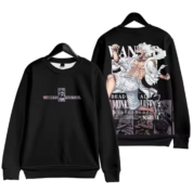 Anime One Piece Dead Or Alive Gear 5 Luffy Black Sweatshirt