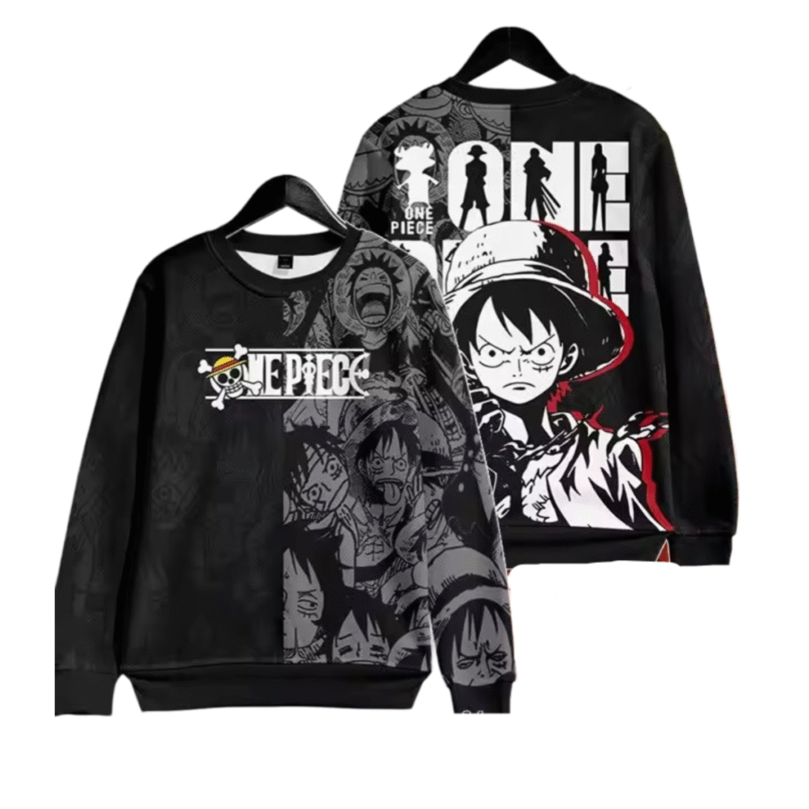 Anime One Piece Monkey D. Luffy Casual Sweatshirt Anime One Piece Monkey D. Luffy Casual Sweatshirt