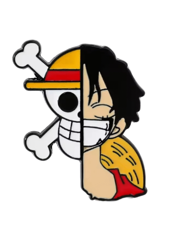 Anime One Piece Luffy With Symbol Enamel Pin