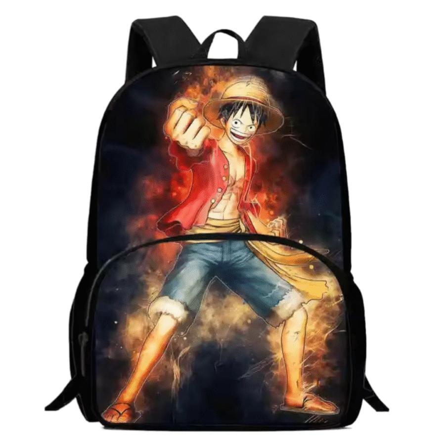 Anime One Piece Luffy Black Schoolbag Anime One Piece Luffy Black Schoolbag