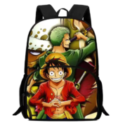 Anime One Piece Luffy With Friends Schoolbag