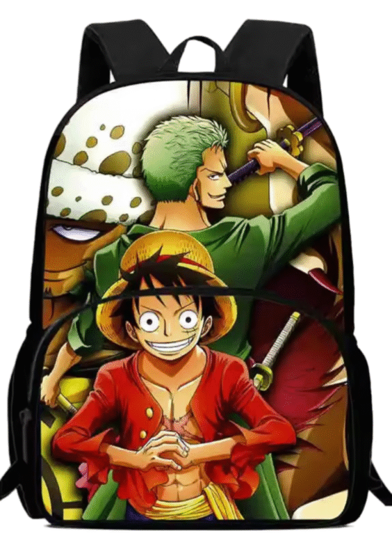 Anime One Piece Luffy With Friends Schoolbag