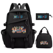 3Pcs/set One Piece Anime Characters Printed Backpack