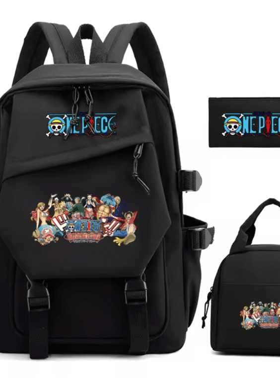 3Pcs/set One Piece Anime Characters Printed Backpack