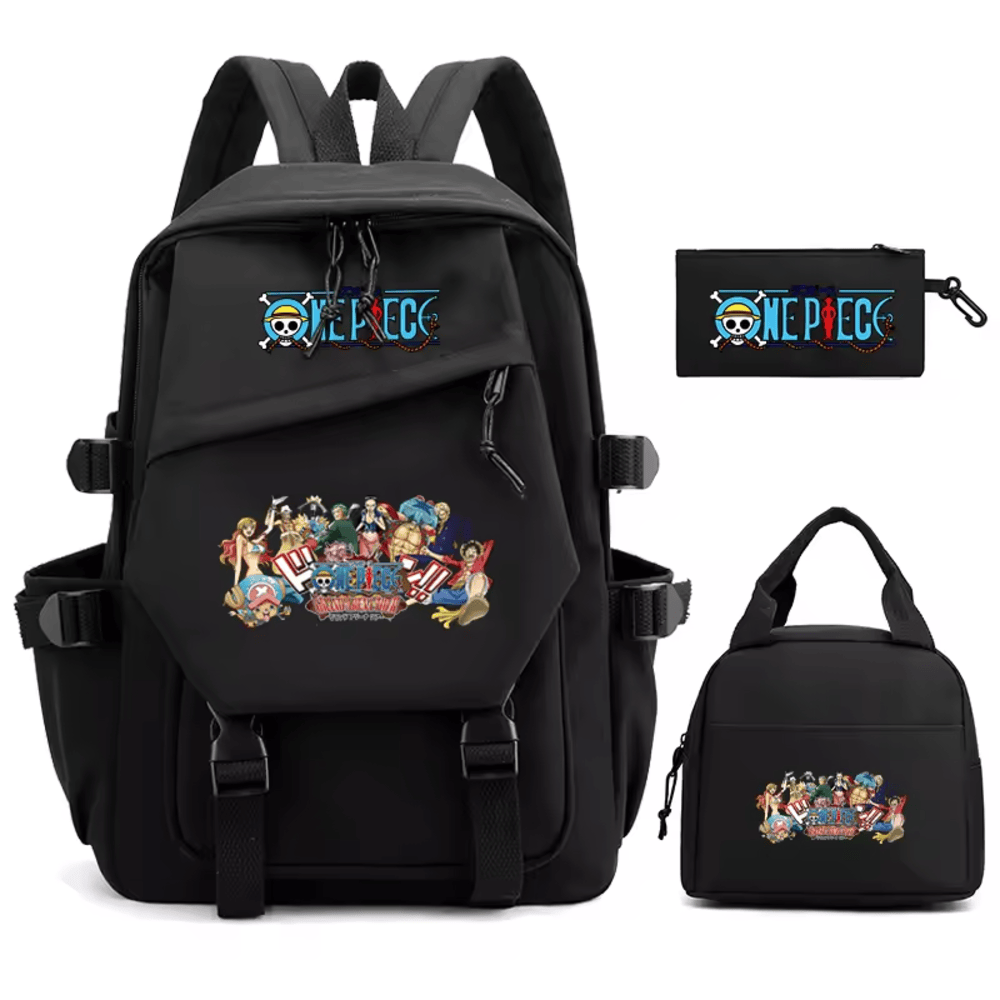 3Pcs/set One Piece Anime Characters Printed Backpack 3Pcs/set One Piece Anime Characters Printed Backpack
