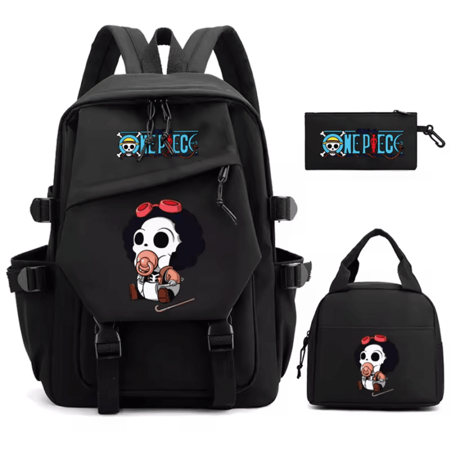 3Pcs/set One Piece Anime Baby Brook Printed Backpack 3Pcs/set One Piece Anime Baby Brook Printed Backpack