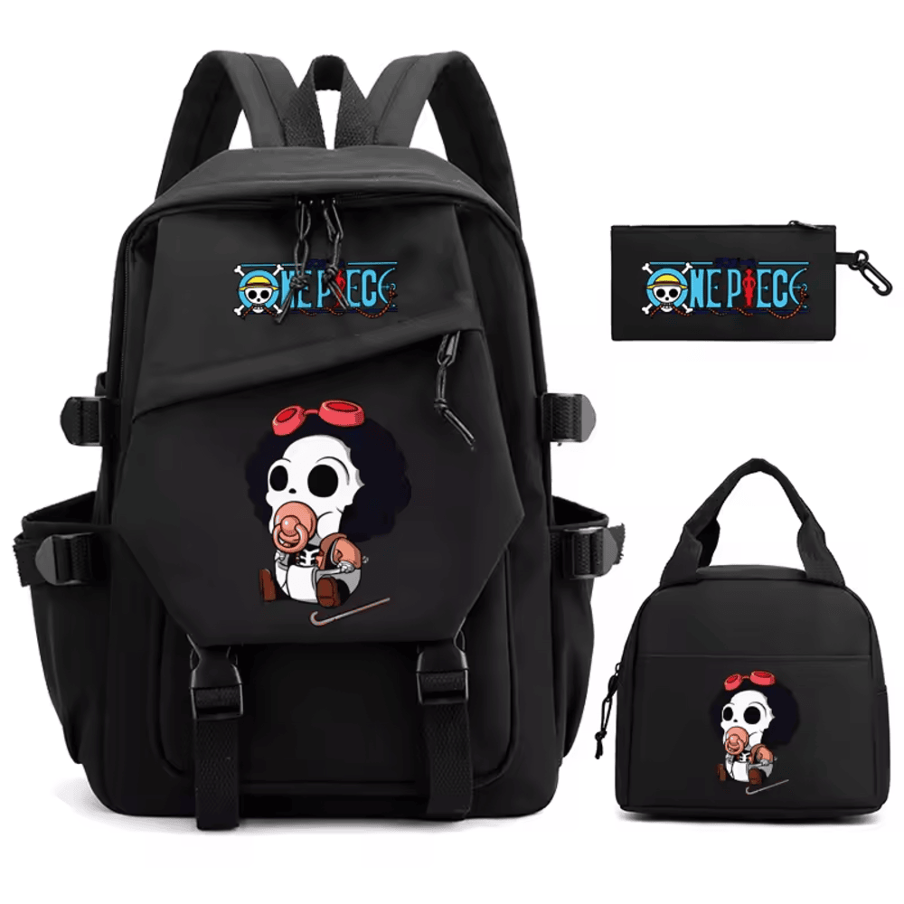 3Pcs/set One Piece Anime Baby Brook Printed Backpack 3Pcs/set One Piece Anime Baby Brook Printed Backpack