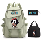 3Pcs/set One Piece Anime Baby Brook Printed Backpack