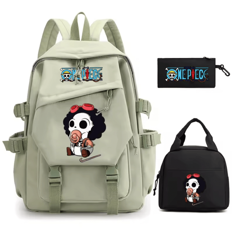 3Pcs/set One Piece Anime Baby Brook Printed Backpack 3Pcs/set One Piece Anime Baby Brook Printed Backpack