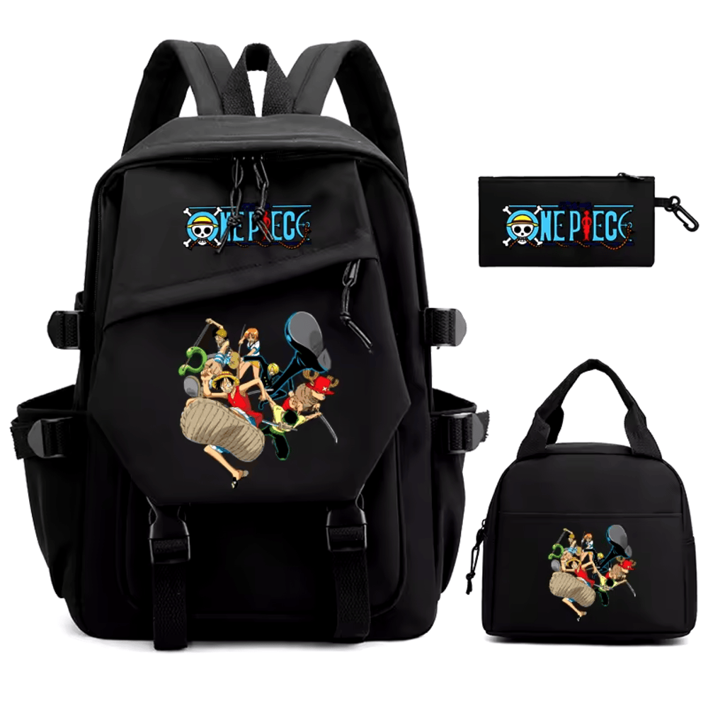 3Pcs/set Anime One Piece Characters Printed Backpack 3Pcs/set Anime One Piece Characters Printed Backpack