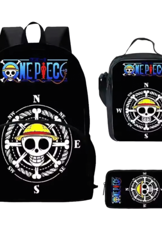 3Pcs/set Anime One Piece Symbol Backpack