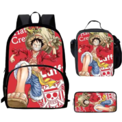 3Pcs/set One Piece Luffy Anime Backpack