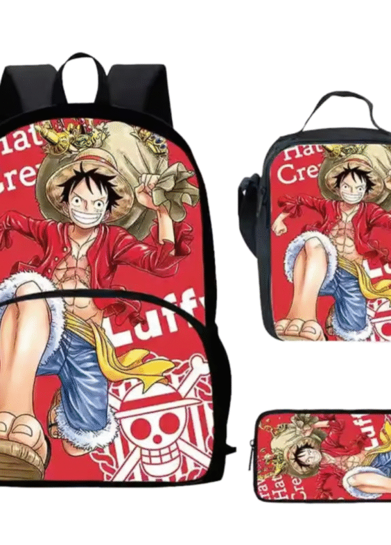 3Pcs/set One Piece Luffy Anime Backpack
