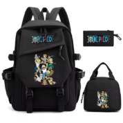 Anime One Piece Characters Printed 3Pcs/set Backpack