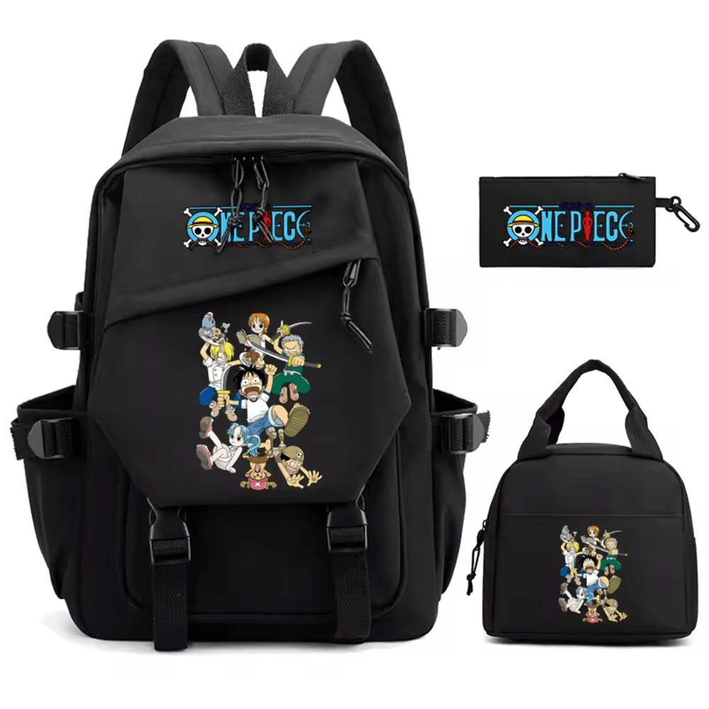 Anime One Piece Characters Printed 3Pcs/set Backpack Anime One Piece Characters Printed 3Pcs/set Backpack
