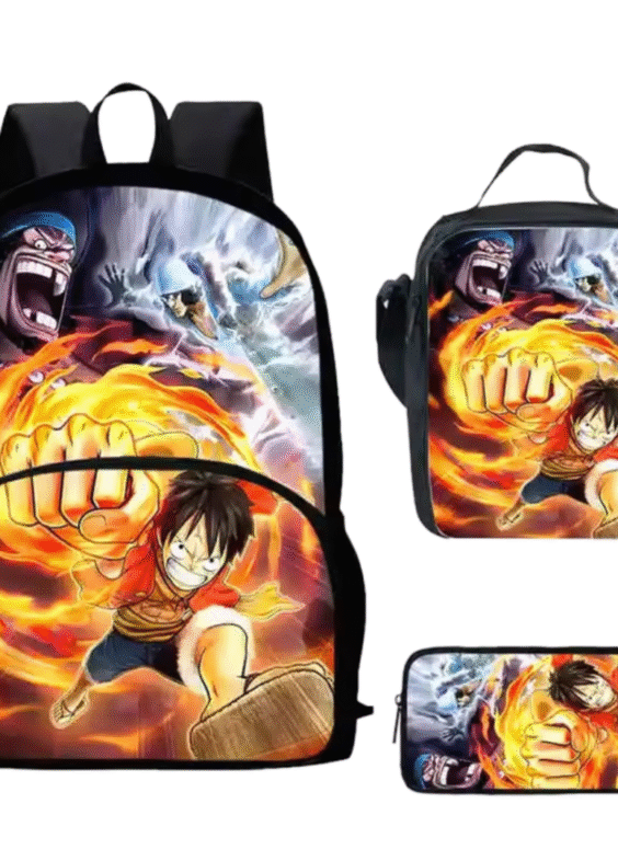 3Pcs/set Anime One Piece: Pirate Warriors 2 Backpack